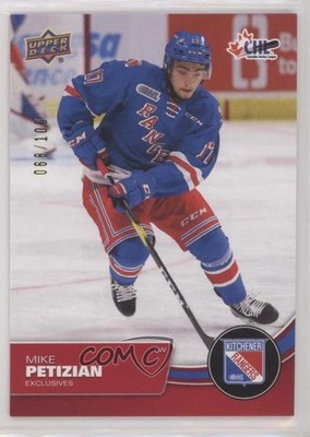 2021-22 Upper Deck CHL Exclusives 68/100 Mike Petizian #240 0h2l