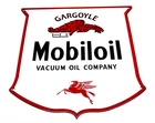 Mobil Oil Gargoyle - Vintage Porcelain Sign - Service Station Gasoline