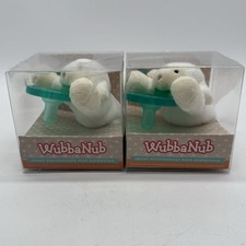 2x Infant Pacifier  WubbaNub  White Plush Little Lamb in Original Box