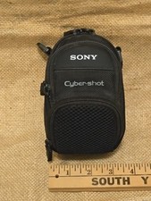Sony Cyber-Shot Camera Small Carrying Pouch Soft Case Bag Black Zipper