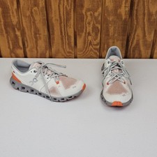 On Cloud X 3 Running Shoes Womens Size 8 Ivory Alloy Athletic Orange Sneakers