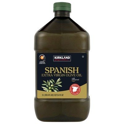 Kirkland Signature 100% Spanish Extra Virgin Olive Oil, 101 fl oz / 3 Liters
