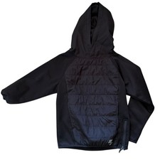 The Children s Place Sport Black Quilted Pullover Hoodie Jacket S 5-6