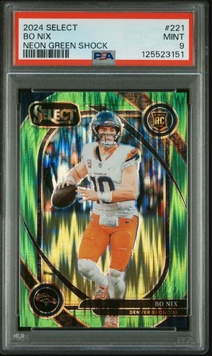 2024 Panini Select Club Level BO NIX #221 Neon Green Shock Prizm 254/499 RC