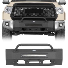 Bull Bar Stubby Front Bumper W Winch Plate Light For 2014-2021 Toyota Tundra Bull Bar Stubby Front Bumper W Winch Plate Light For 2014-2021 Toyota Tundra