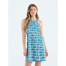 NEW CAPELTON ROAD Painted Triangles Summer Shift Dress UPF 50 Size Small NWT