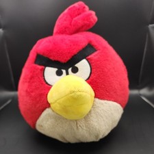 Angry Birds Plush Stuffed Animal Red Bird 2011 Commonwealth Toy 6"
