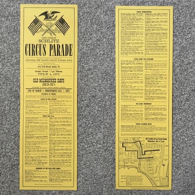 The Great Schlitz Circus Parade 1973 American Poster - Old Milwaukee Days