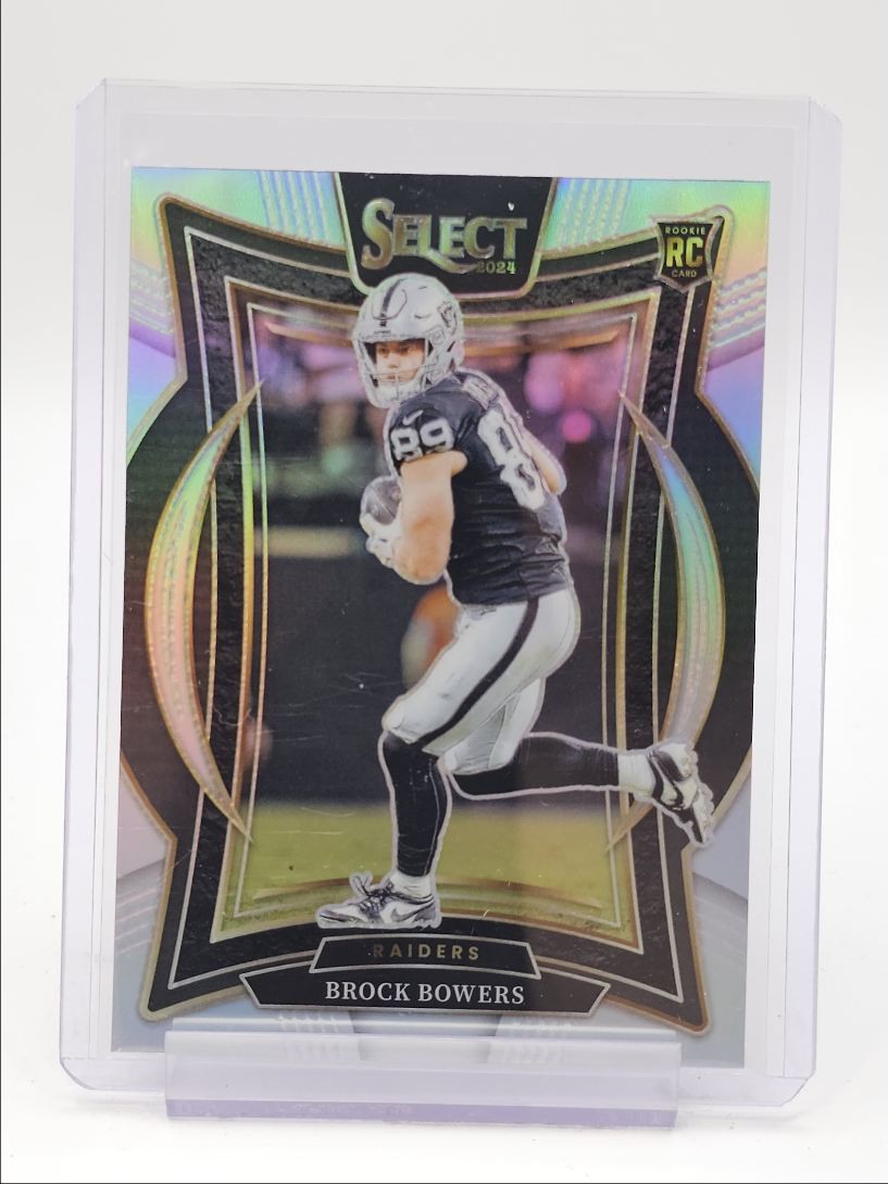 BROCK BOWERS 2024 SELECT CONCOURSE ROOKIE SILVER PRIZM RAIDERS B RC Q5997