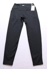 Image of POPFLEX Women's Crisscross Hourglass Pocket Leggings DM3 Black Large NWT