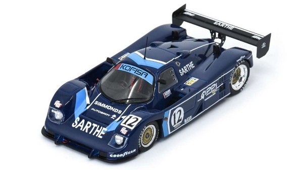 Spark 1/43 Cougar C 24 S 12 24H Le Mans 1990 Statisches Modell Diecast-image