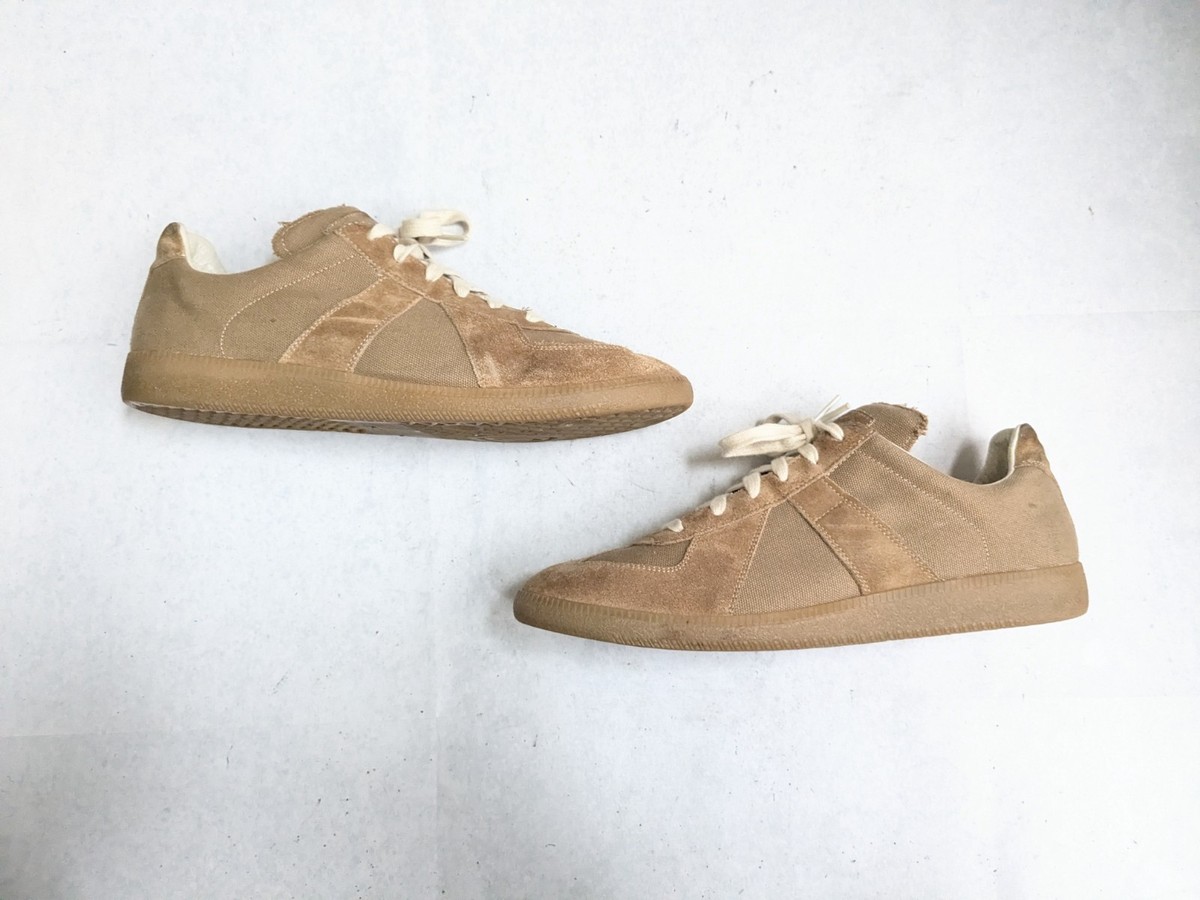 Maison Margiela GAT Sneakers Brown Men 12 45 Low Tops Italy Suede