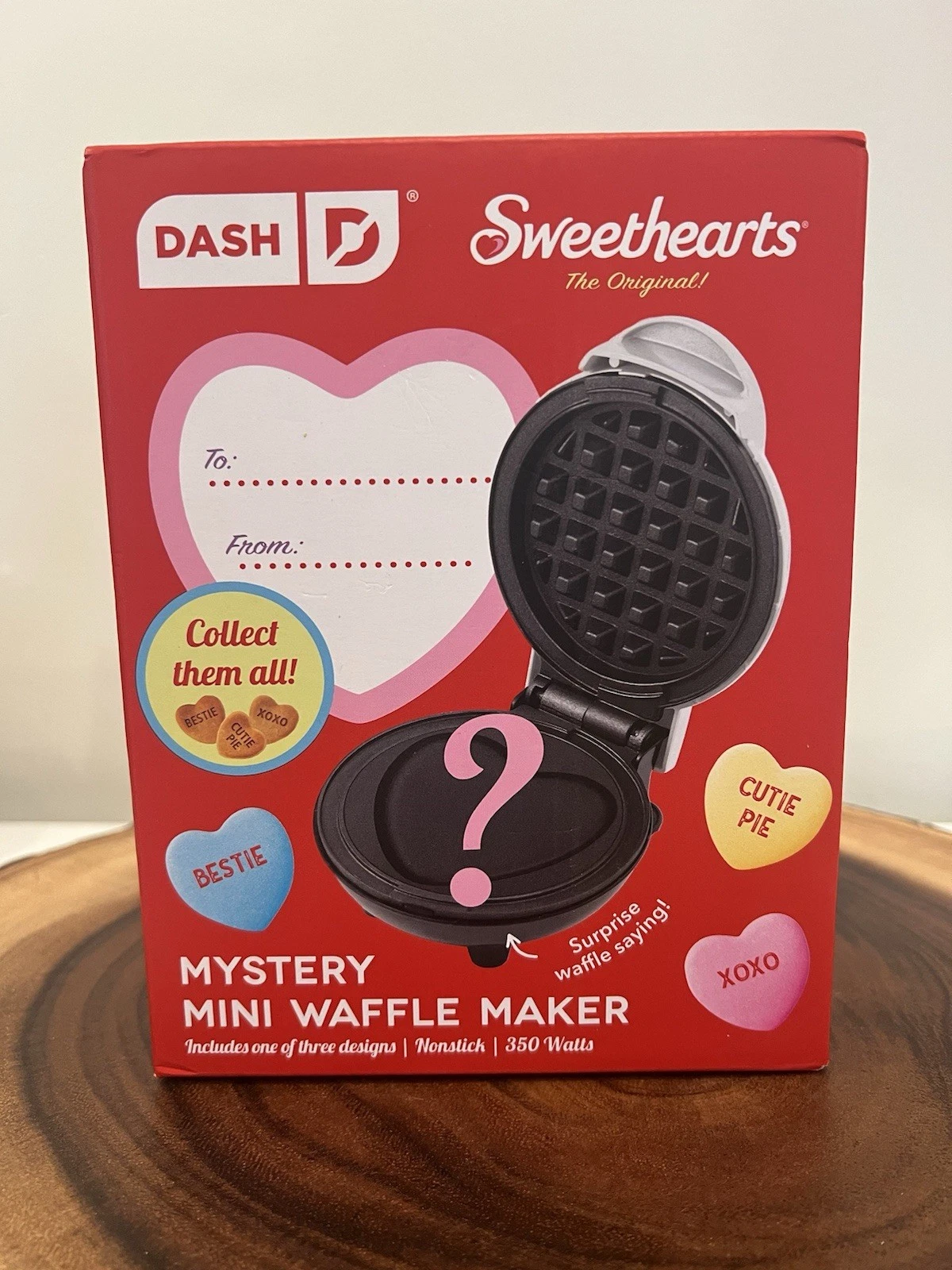 DASH LIMITED EDITION Sweethearts Mystery 4" Waffle Maker Non Stick NEW FREE SHIP