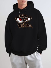 No FEAR Men's sweatshirt black hoodie large size New fashion Men's street style
