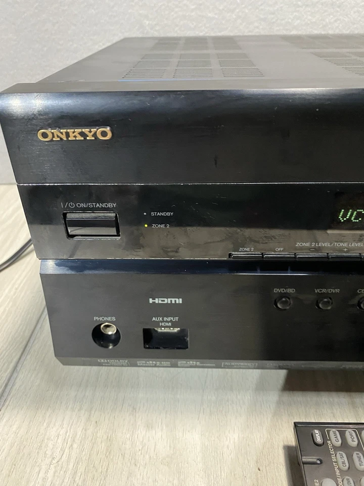Onkyo TX SR607 7.2 Channel Home Theatre AV Receiver Bundle With Remote! - Image 3 of 4