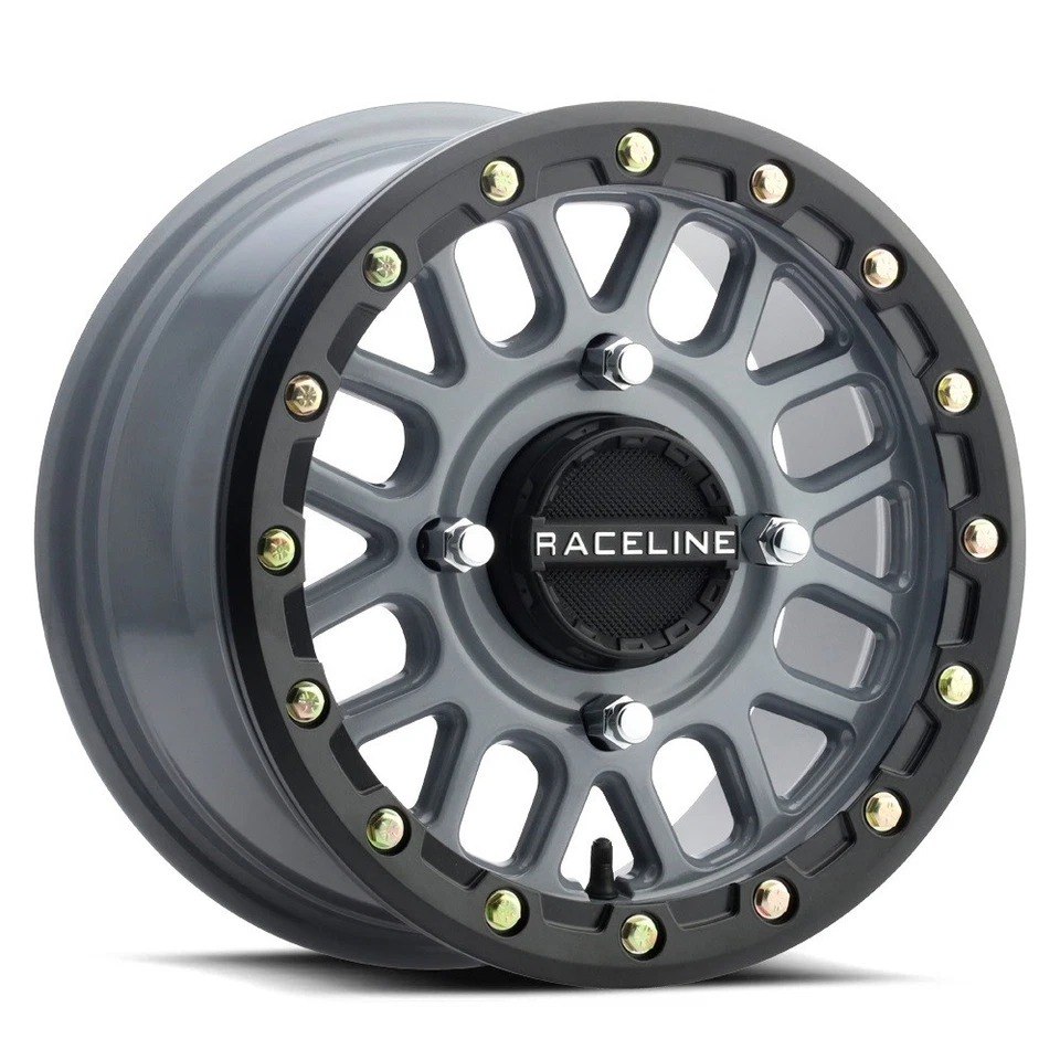 Raceline Podium Beadlock UTV Wheels/Rims Grey 14" Polaris RZR 1000 XP (4) Foto 2 de 3