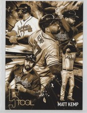 2017 Topps Five Tool Topps.com Online Exclusive 5x7 Gold 9/10 Matt Kemp 2f4