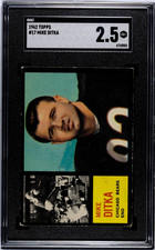 1962 Topps Football - Mike Ditka #17 (RC) GRADED SGC 2.5 (GD+) HOF BEARS  (ROY)