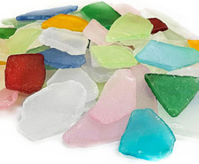 Sea Glass 64 Ounces Assorted Mix Rainbow Colors  Multiple Choices Crushed Glass