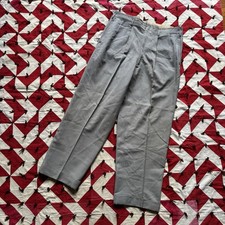 Vintage 1950s Gray Drop Loop Pants Mens As Is Wool