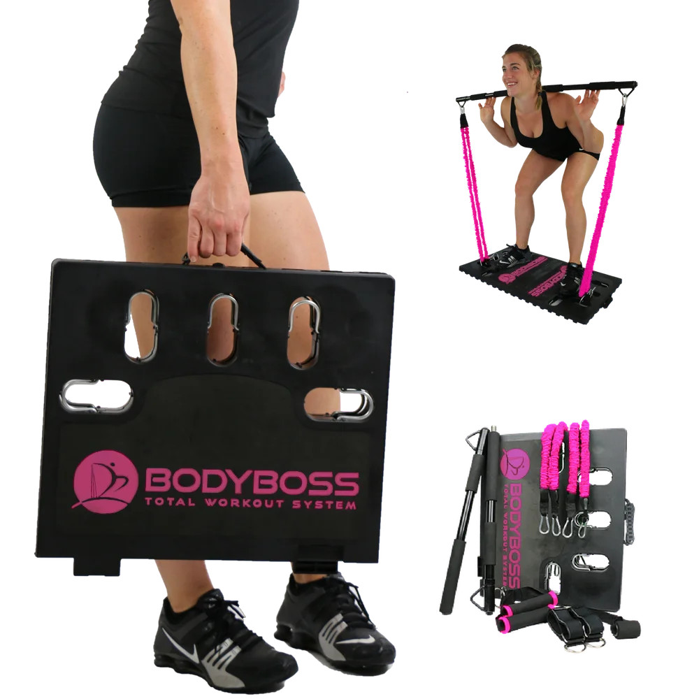 BodyBoss Home Gym 2.0 - Full Portable Gym - Pink