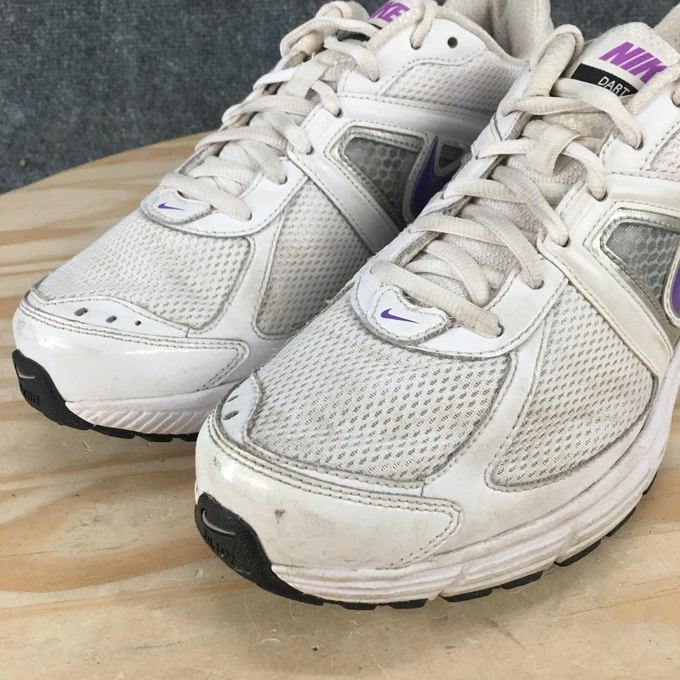 Nike Zapatos Mujer 11 Dart 9 Blanco Malla Tenis para Correr 443863-111 Con Cordones Foto 4 de 4