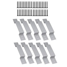 10x Fence Brackets with Screws for 100mm Posts Concrete or Wooden Posts