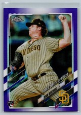 2021 Topps Chrome Update Ryan Weathers #USC15 Purple Refractor (RC) Padres MLB