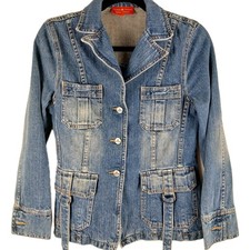 Vivienne Westwood Red Label Denim Jean Jacket with Orb Buttons Women's Sz Large