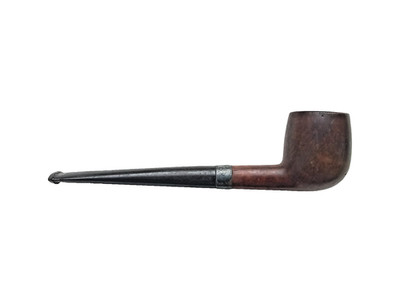 60er Jahre Vintage French Briar Pfeife Smoking Pipe mit Silberkragen