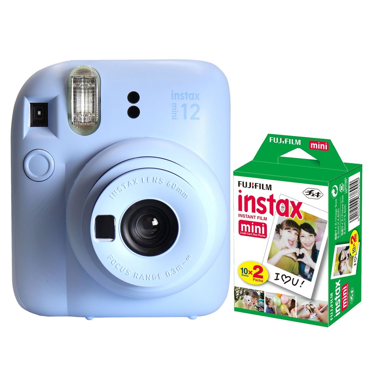 FUJIFILM INSTAX MINI 12 Instant Film Camera Pastel Blue + 2x10