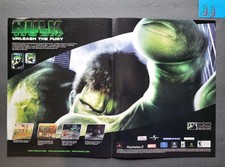 Hulk "Unleash The Fury" Video Game Promo 2 Page Print Advertisement 2003