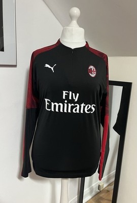 Puma AC Mailand Fußball Training Drill Top - schwarz/rot - Herren Größe L