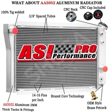 3 ROWS ALUMINUM RADIATOR FOR CHEVY 1984-1990 1985 CORVETTE 82-02 S10 BLAZER V8