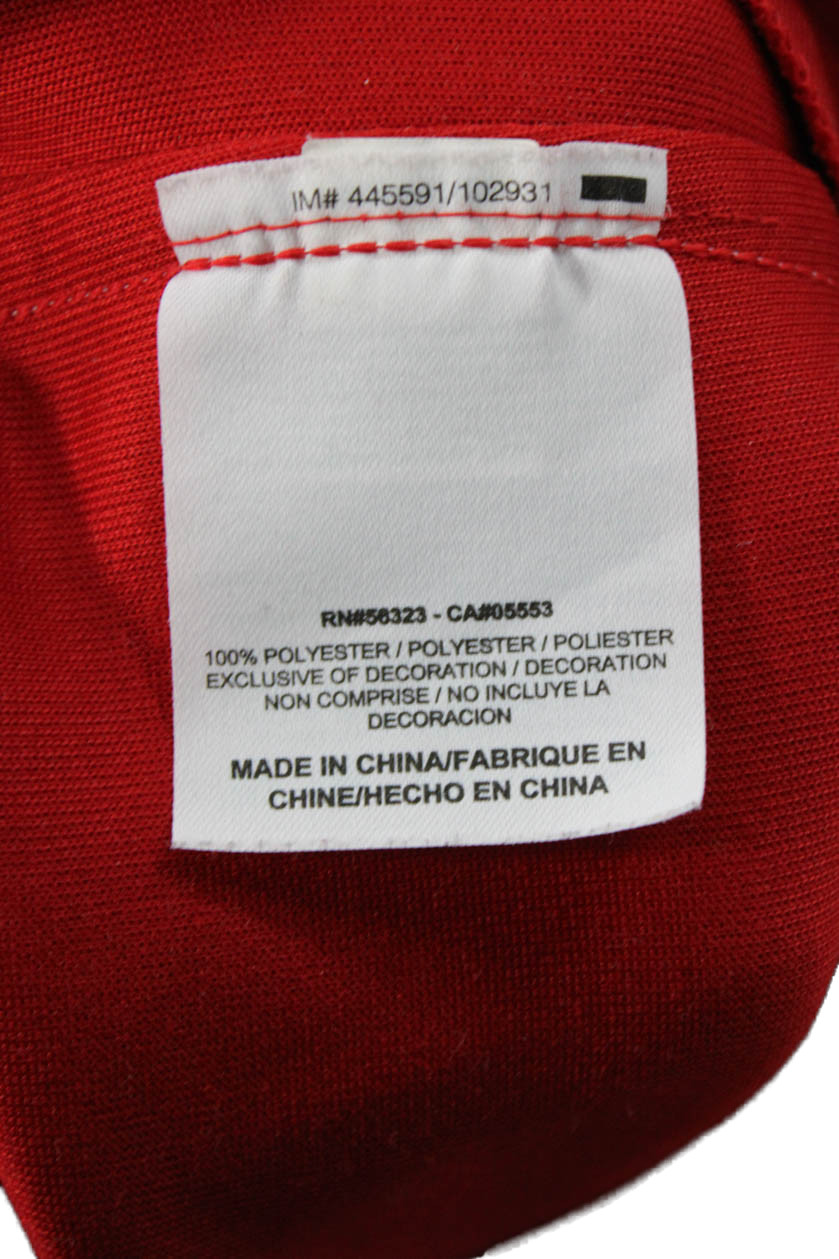 Nike Men Red Polyester Drawstring Sweatpants Size… - image 4