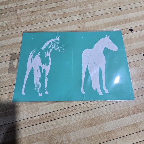 "Dark Horse" Chalk Couture Transfer Stencil Sz C RETIRED 12"X18" - Picture 1 of 2