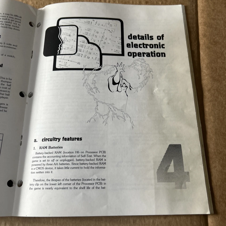 original Factory Hercules Atari pinball MACHINE Owners manual - Image 4 of 4
