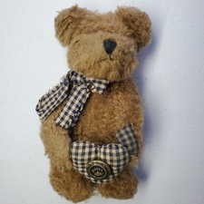 Boyds Bear Vintage Jointed Plaid Heart Archived Collection 1364 1990 to 1998