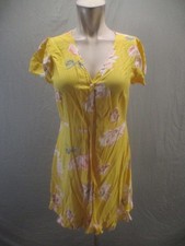 Loft Size 0 Women Multicolor Floral Short Sleeve Buttons V Neck Casual Dress 189