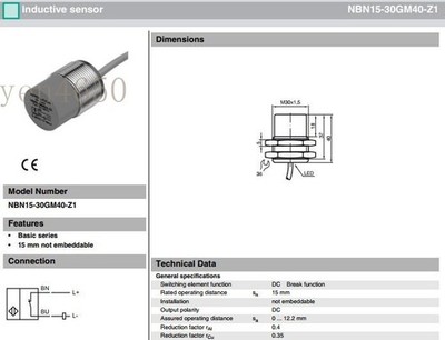 Original  + Fuchs Proximity Switch NBN15-30GM40-Z1 Metal Induction #tp