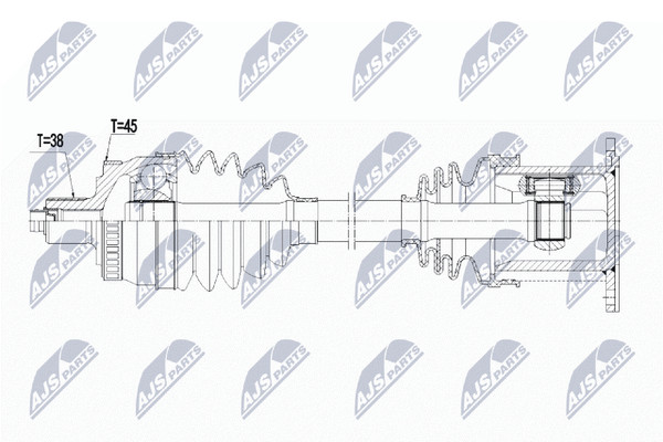 Antriebswelle NTY NPW-AU-029 FüR Audi A4 B7 8EC Avant 8ED B6 8E2 8E5 Quattro FSI-image
