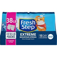 Extreme Scented Clumping Cat Litter with Febreze Mountain Spring 38 lbs