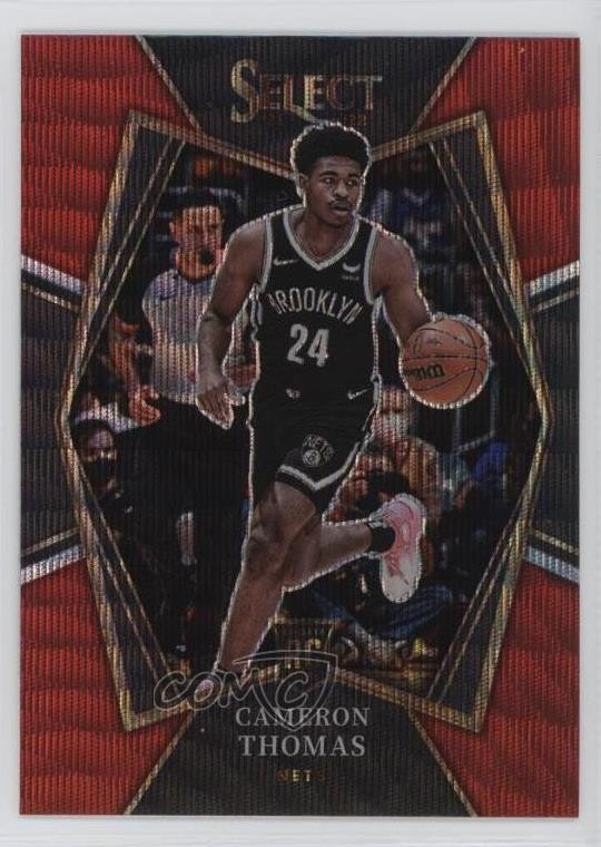2021-22 Panini Select Premier Level Red Wave Prizm Cameron Thomas #126 18jt