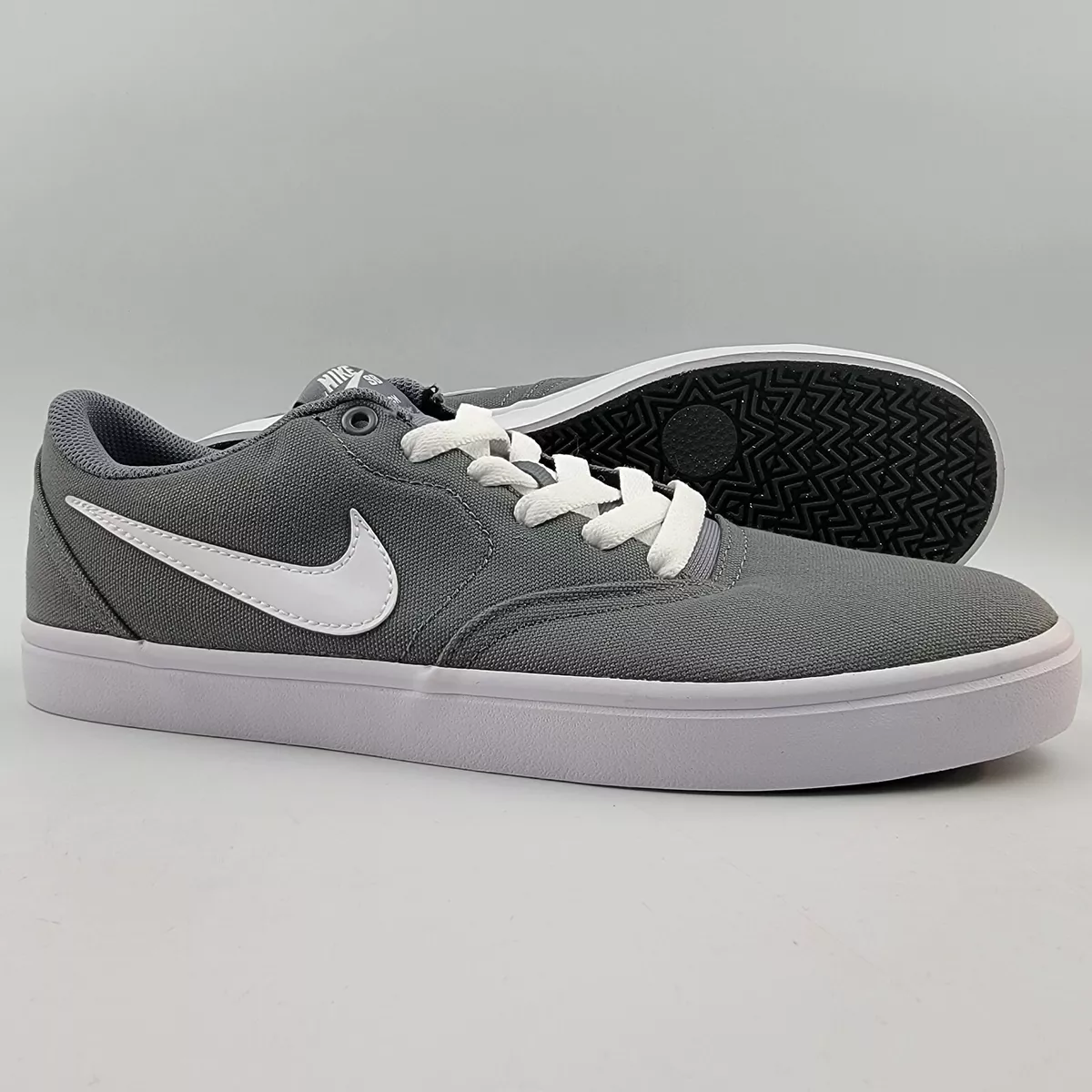 Nike Check Solarsoft Canvas Skateboarding Shoes Grey 921463-011 Womens | eBay