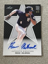 REECE HOLBROOK 2020 Leaf Perfect Game BLACK BLANK AUTOGRAPH #1/1 UNC TAR HEELS