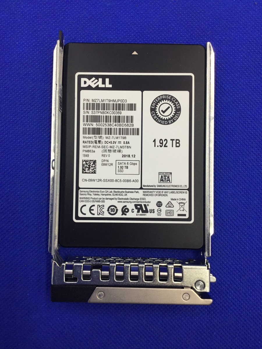 9W12R Dell 1.92TB SATA 6GBPS Enterprise 2.5