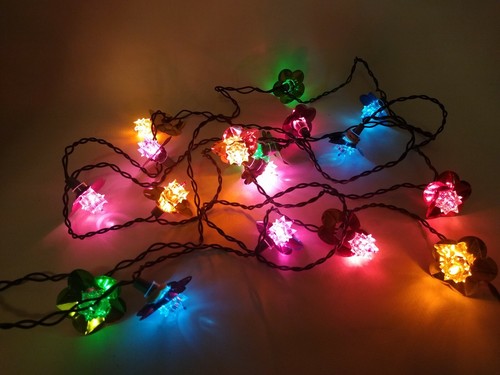Reflector de Flor de lámina de 20 Luces De Navidad Multicolor Vintage | eBay