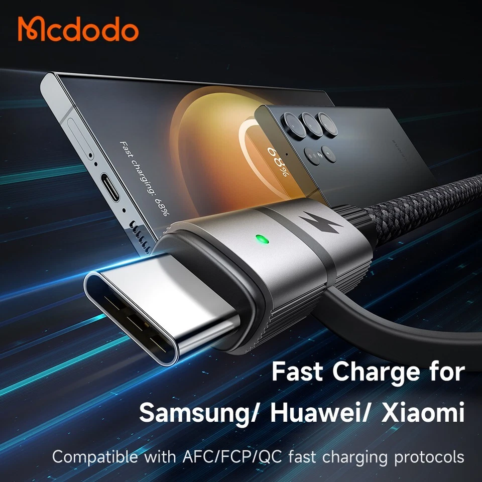 Mcdodo 2 in 1 100W 5A Type C To iPhone Fast Charging Cable For iPhone &Samsung - Image 2 of 4