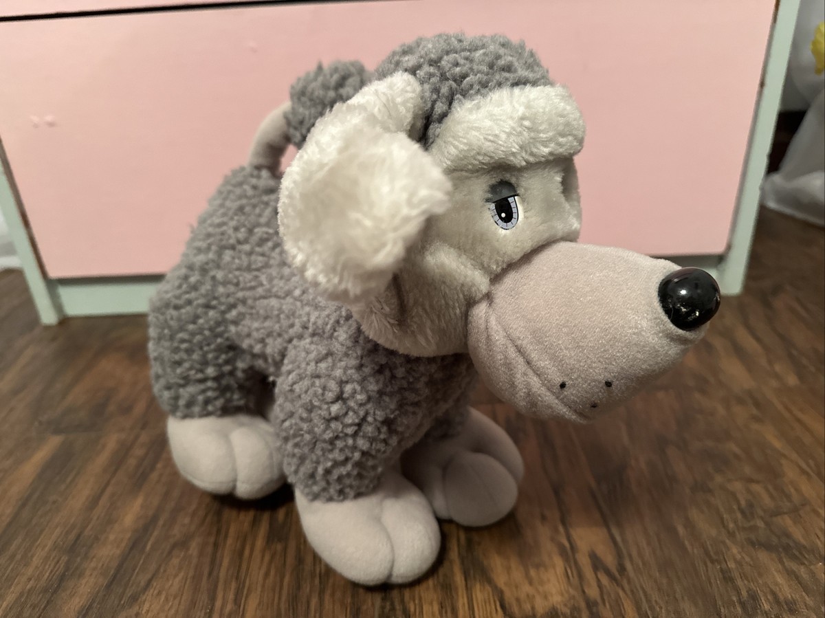 VTG 1990 Pooch Patrol TONKA Gray Poodle Dog Puppy Plush 12” Angry