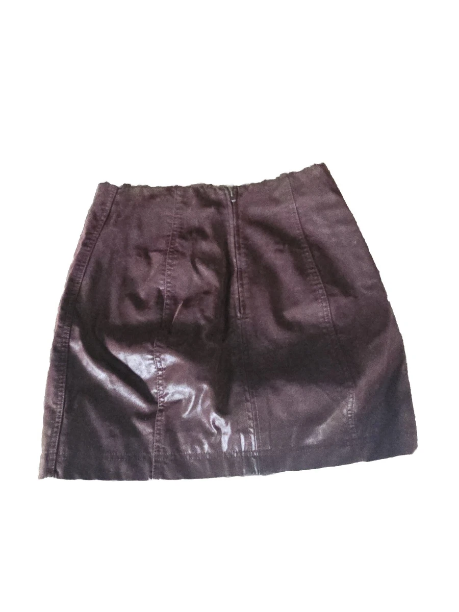 Modern femme faux leather mini cheap skirt